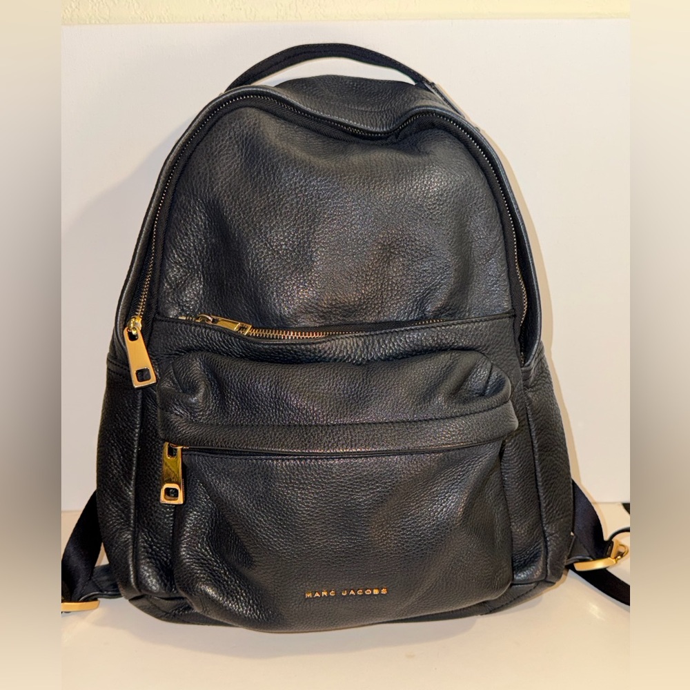 Marc Jacobs Black Leather Backpack - Women's Everyday Backpack
